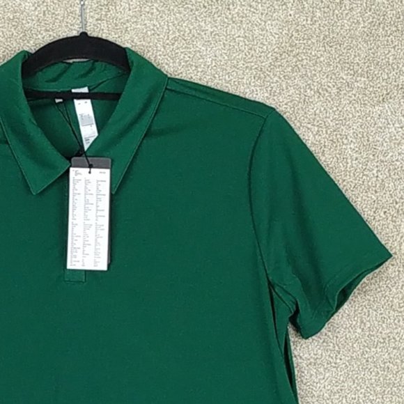 Adidas Golf Ladies Performance Polo Shirt UK Size Large Green Short Sleeve New - Picture 6 of 16